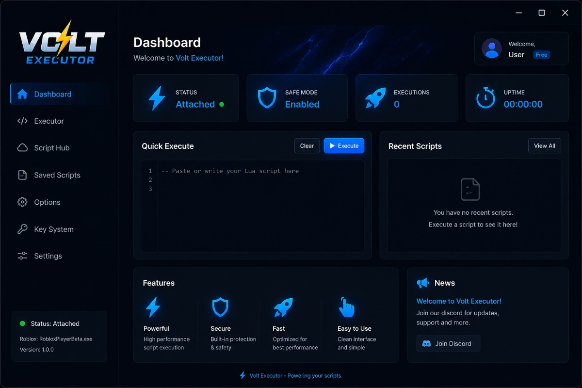 Volt Executor app screenshot